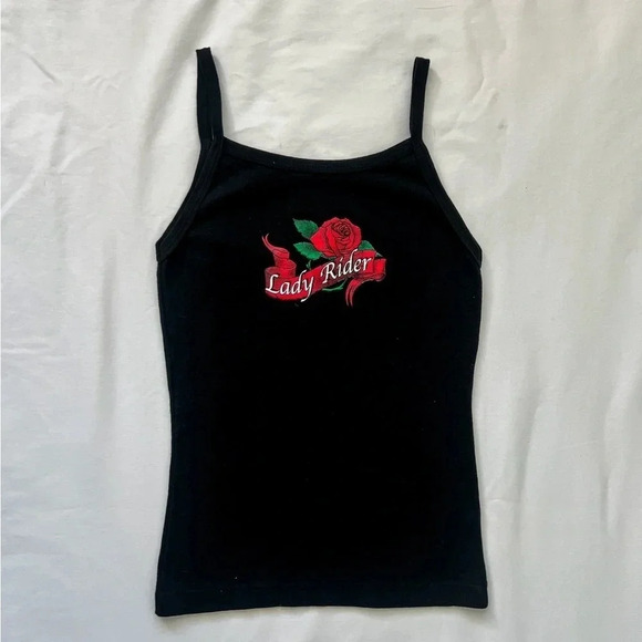 Vintage Y2K Lady Rider Biker Tank Top - Picture 2 of 7